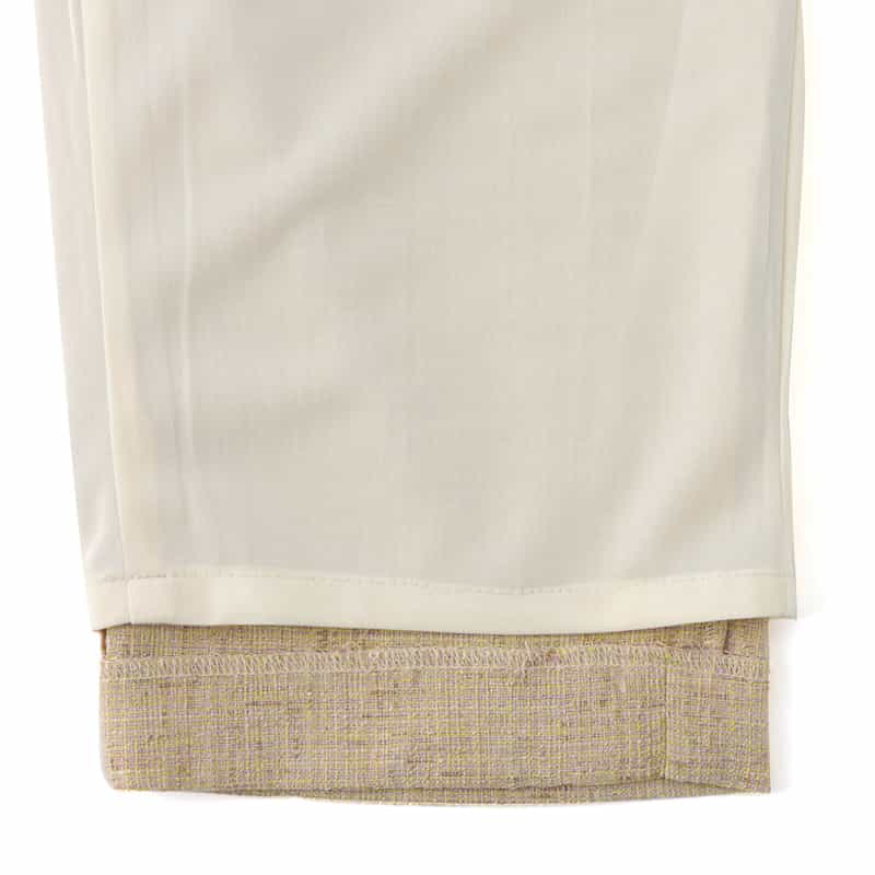 BARNEYS NEW YORK ウォッシャブル テーパードパンツ LIGHT BROWN