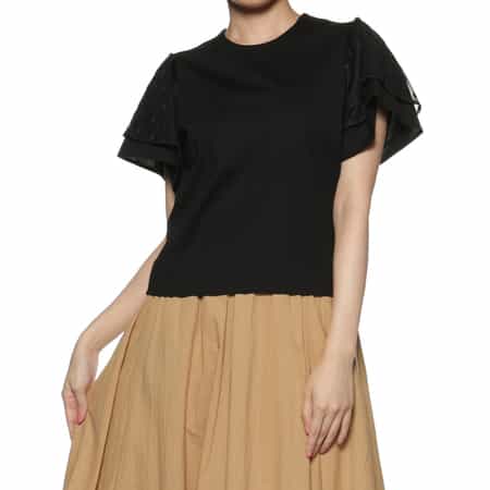 シルクストレッチ七分袖カットソー（2038501）｜BARNEYS NEW