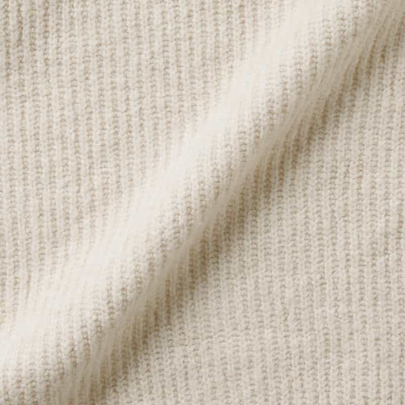 BARNEYS NEW YORK ジップアップニットブルゾン WHITE