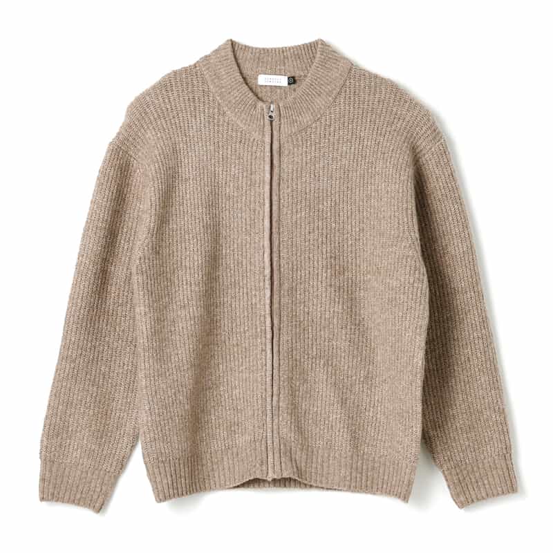 ジップアップニットブルゾン