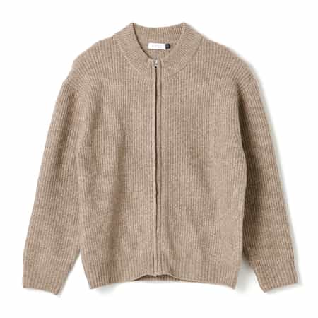 ジップアップニットブルゾン