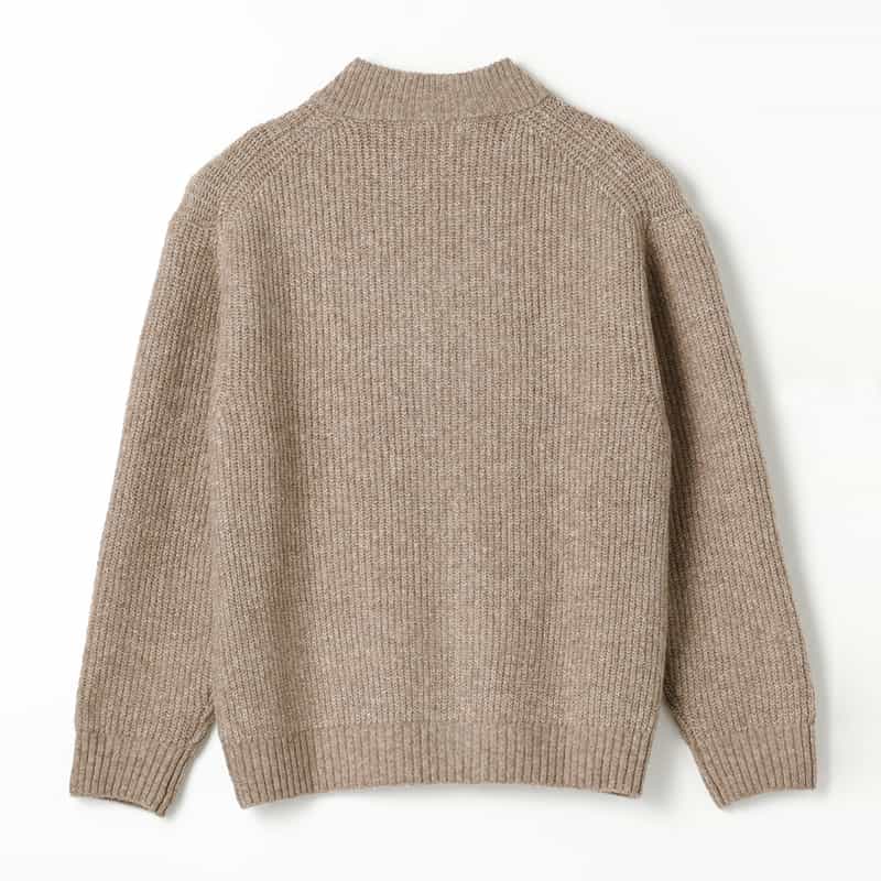 BARNEYS NEW YORK ジップアップニットブルゾン BEIGE