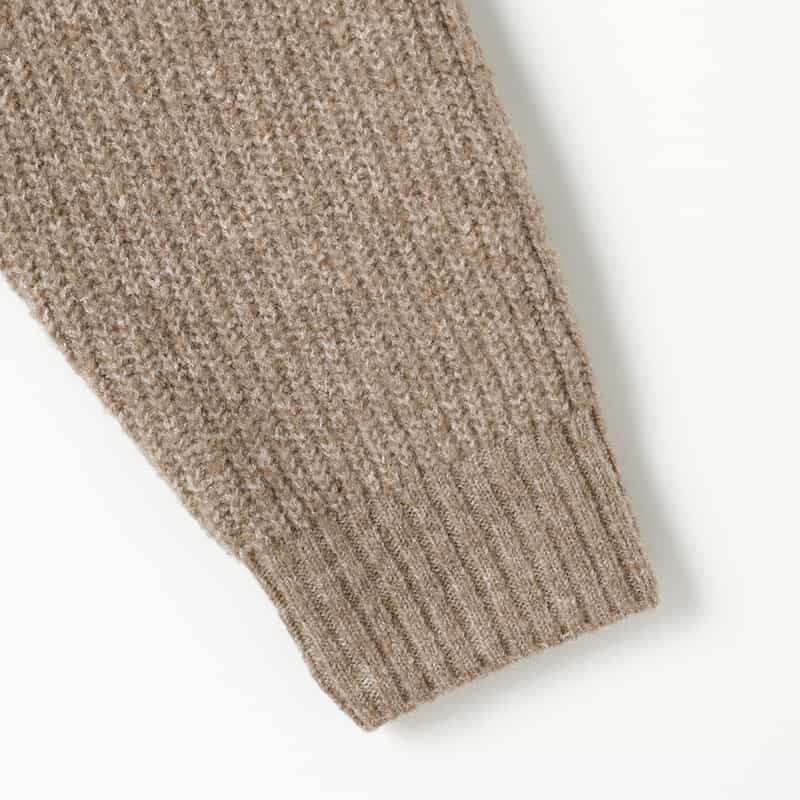 BARNEYS NEW YORK ジップアップニットブルゾン BEIGE