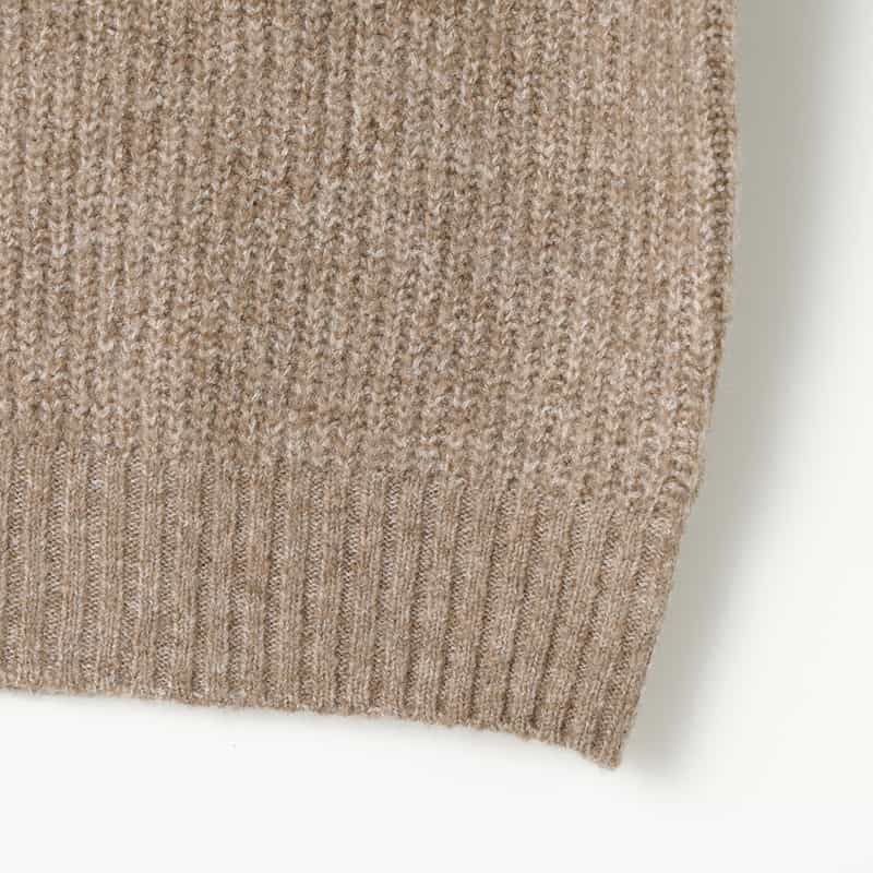 BARNEYS NEW YORK ジップアップニットブルゾン BEIGE