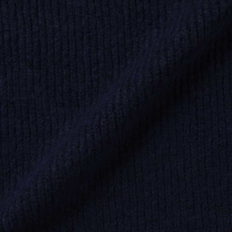 BARNEYS NEW YORK ジップアップニットブルゾン NAVY