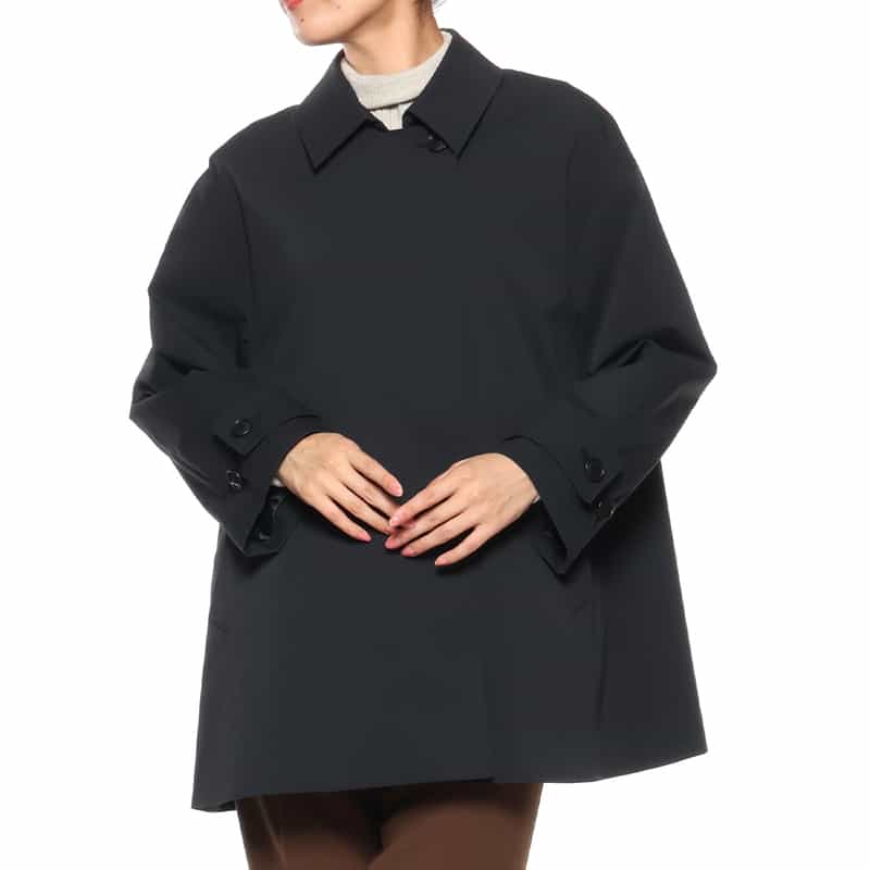 BARNEYS NEW YORK ミディ丈トレンチコート NAVY