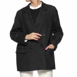 リサイクルウール ツイードライク ダブルブレストジャケット