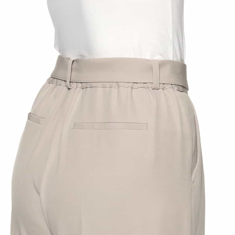 BARNEYS NEW YORK セットアップ ウォッシャブル ベルテッド ワイドパンツ BEIGE