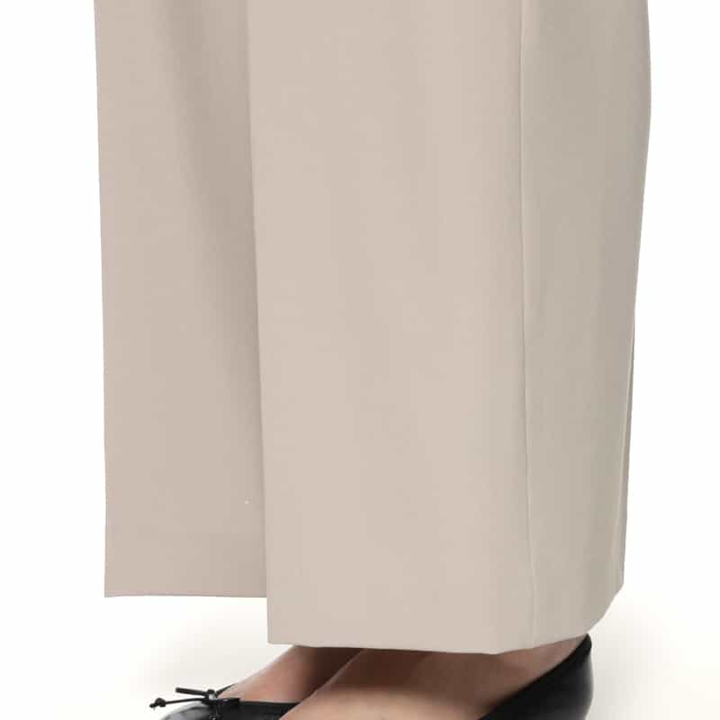 BARNEYS NEW YORK セットアップ ウォッシャブル ベルテッド ワイドパンツ BEIGE