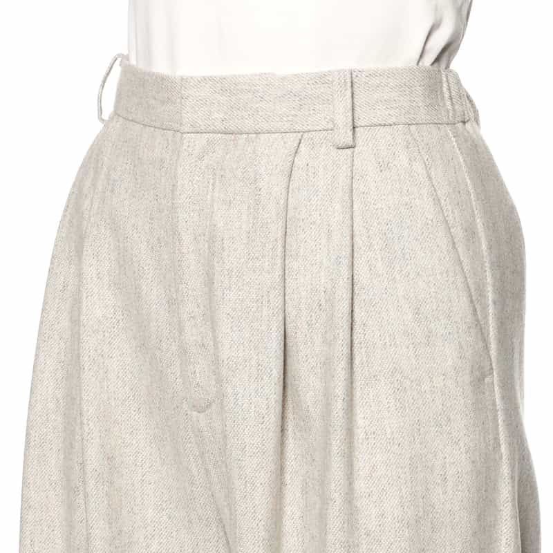 BARNEYS NEW YORK セットアップ タックワイドパンツ IVORY