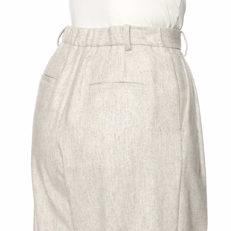 BARNEYS NEW YORK セットアップ タックワイドパンツ IVORY