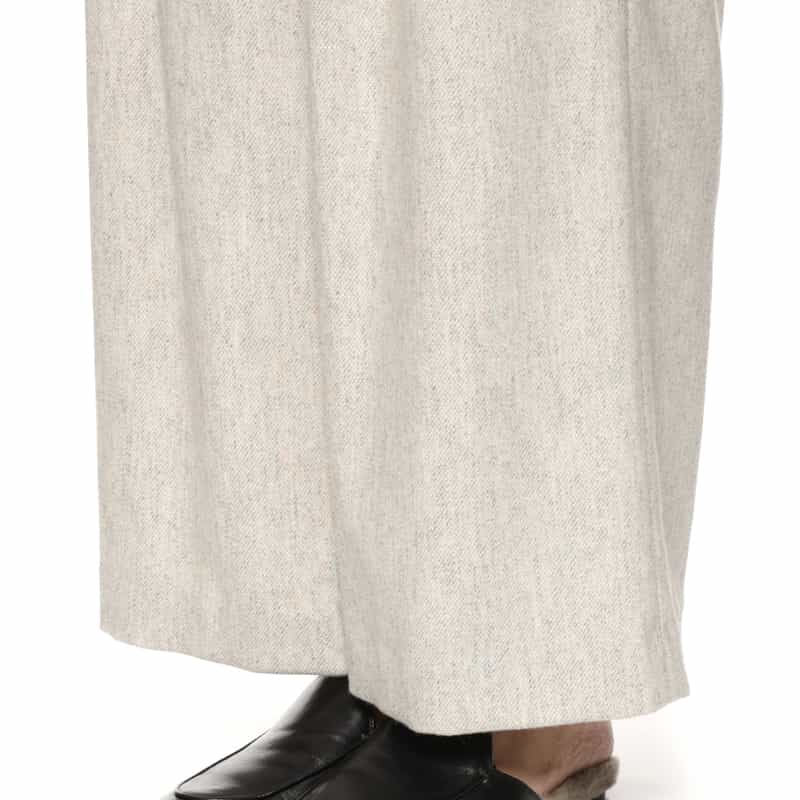 BARNEYS NEW YORK セットアップ タックワイドパンツ IVORY