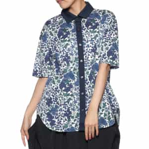 ジャージー素材ショートスリーブカジュアルシャツ