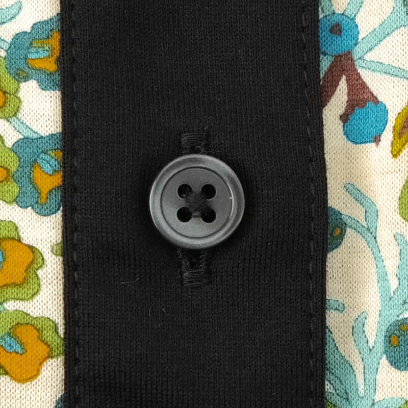 BARNEYS NEW YORK ジャージー素材ショートスリーブカジュアルシャツ BLACK