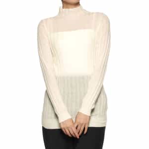 リブニットプルオーバー