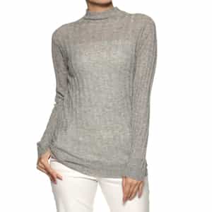 リブニットプルオーバー