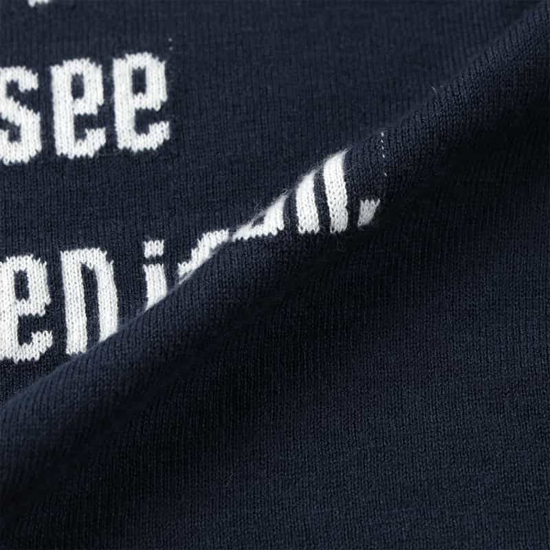 BARNEYS NEW YORK ウォッシャブル クルーネックニットプルオーバー NAVY