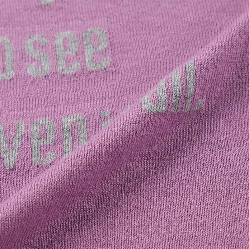 BARNEYS NEW YORK ウォッシャブル クルーネックニットプルオーバー PURPLE