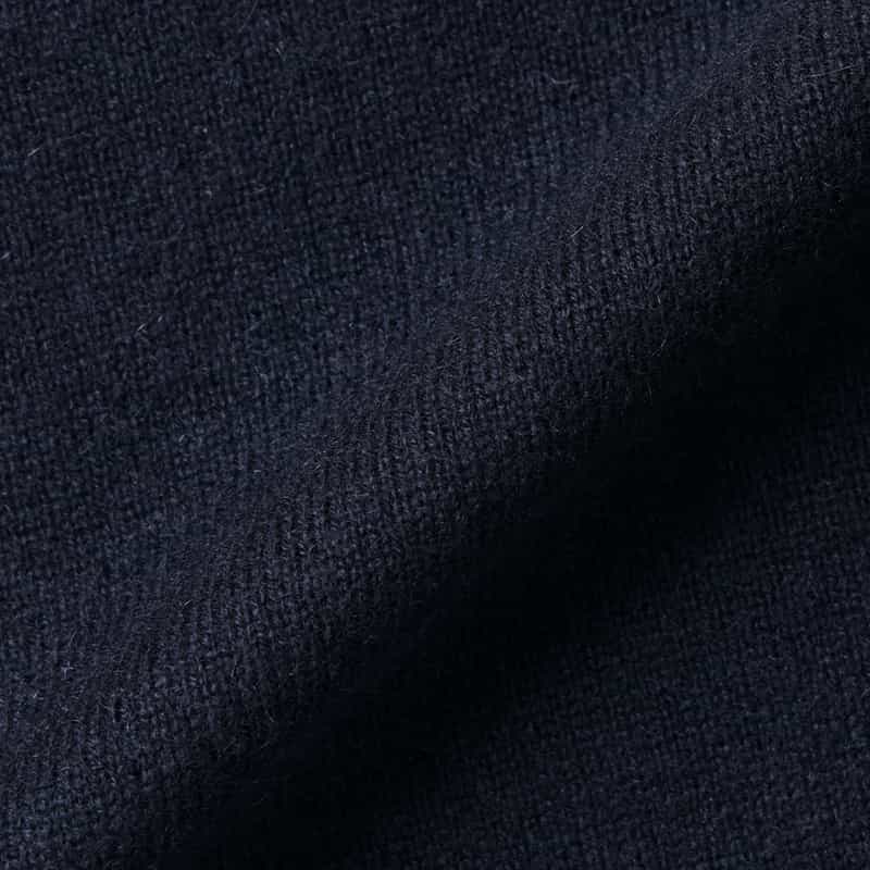 BARNEYS NEW YORK カシミヤ素材 モックネックニットプルオーバー NAVY