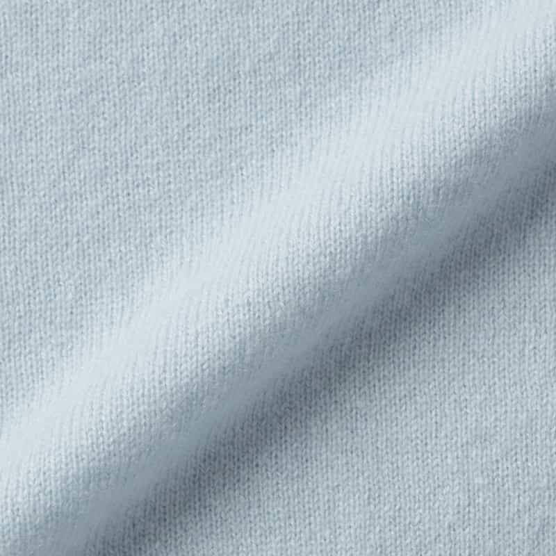 BARNEYS NEW YORK カシミヤ素材 モックネックニットプルオーバー LIGHT BLUE