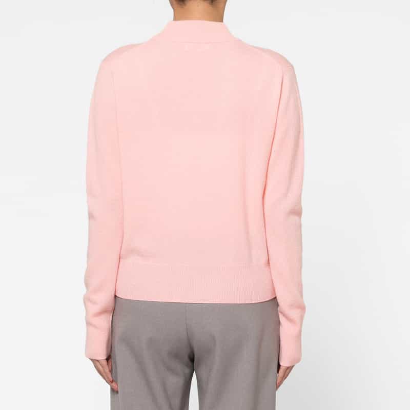 BARNEYS NEW YORK カシミヤ素材 モックネックニットプルオーバー LIGHT PINK