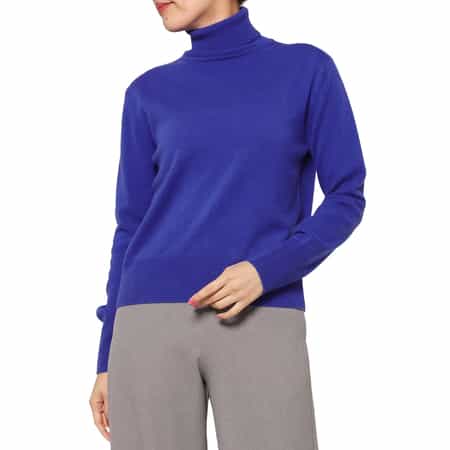 カシミヤ素材 タートルネックニットプルオーバー