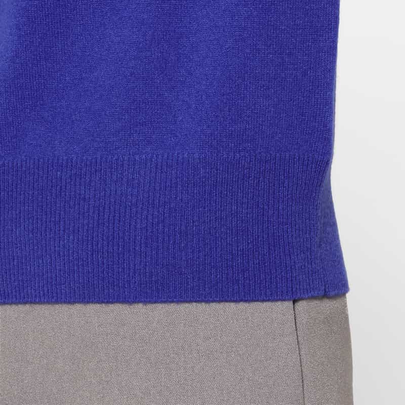 BARNEYS NEW YORK カシミヤ素材 タートルネックニットプルオーバー BLUE