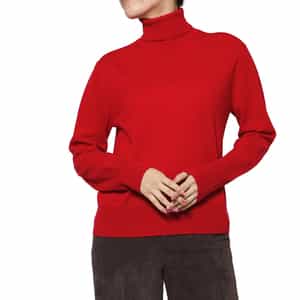 カシミヤ素材 タートルネックニットプルオーバー