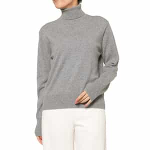 カシミヤ素材 タートルネックニットプルオーバー