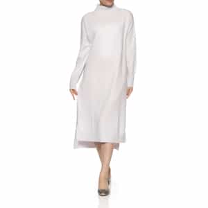 カシミヤ素材モックネックニットドレス