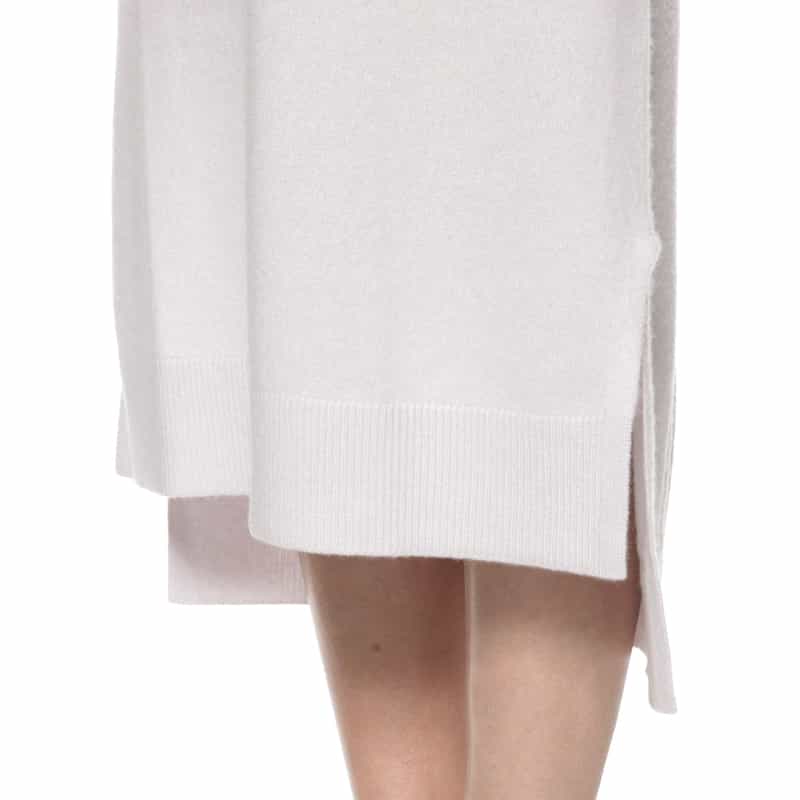 BARNEYS NEW YORK カシミヤ素材モックネックニットドレス OFF WHITE