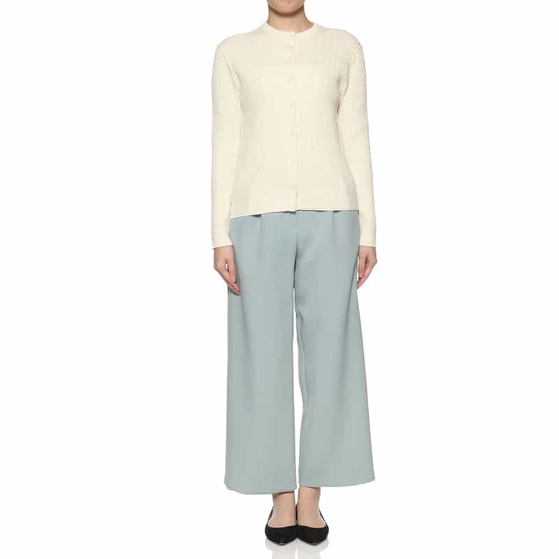 BARNEYS NEW YORK ケーブルニットカーディガン IVORY