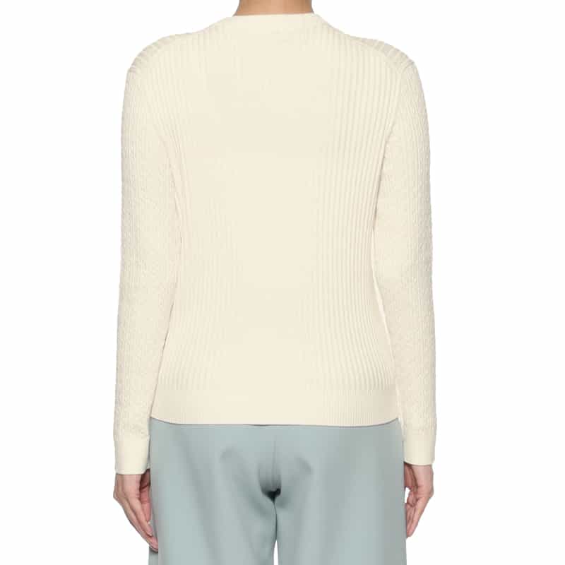 BARNEYS NEW YORK ケーブルニットカーディガン IVORY