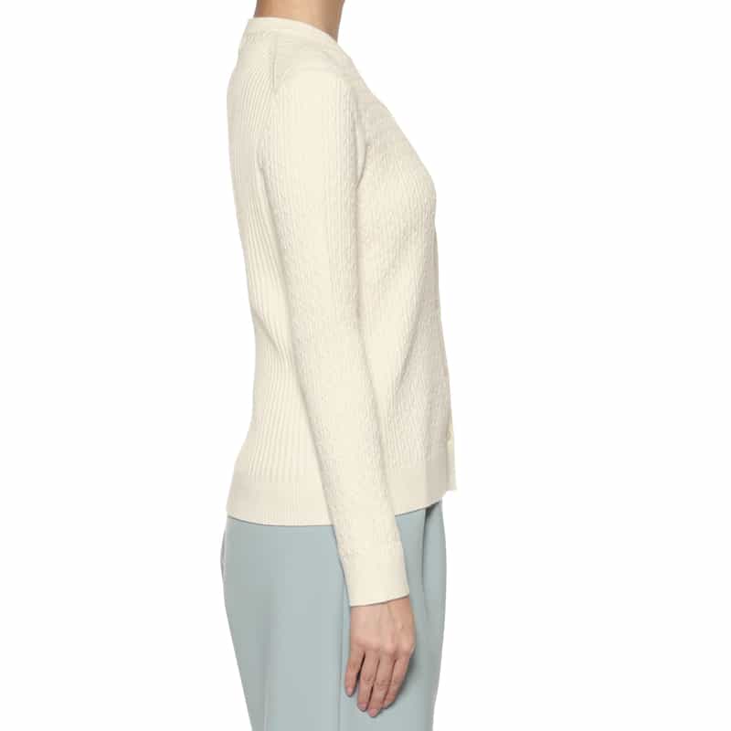 BARNEYS NEW YORK ケーブルニットカーディガン IVORY