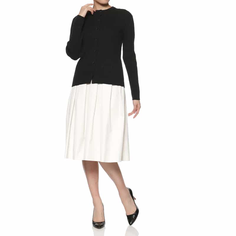 BARNEYS NEW YORK ケーブルニットカーディガン BLACK