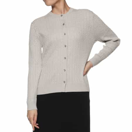 ケーブルニットカーディガン