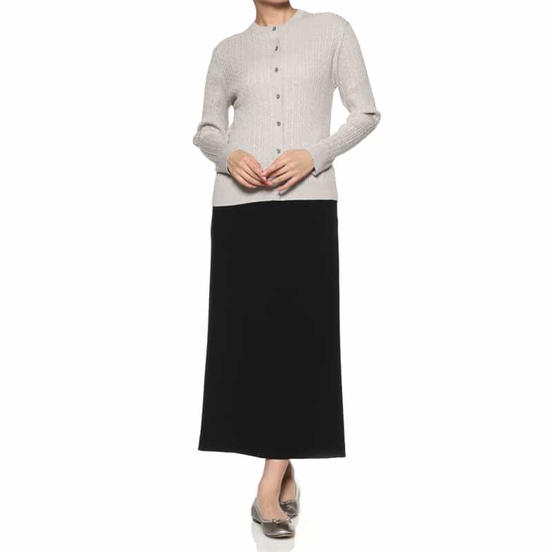 BARNEYS NEW YORK ケーブルニットカーディガン GRAY