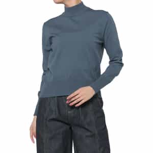 ウォッシャブル モックネックニットプルオーバー