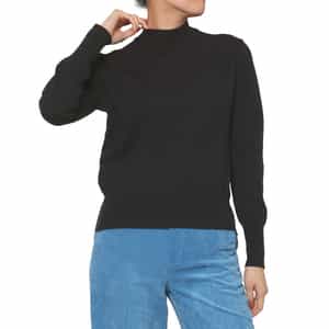 ウォッシャブル モックネックニットプルオーバー