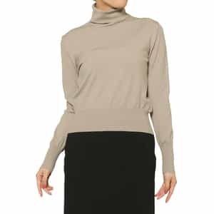 ウォッシャブル タートルネックニットプルオーバー