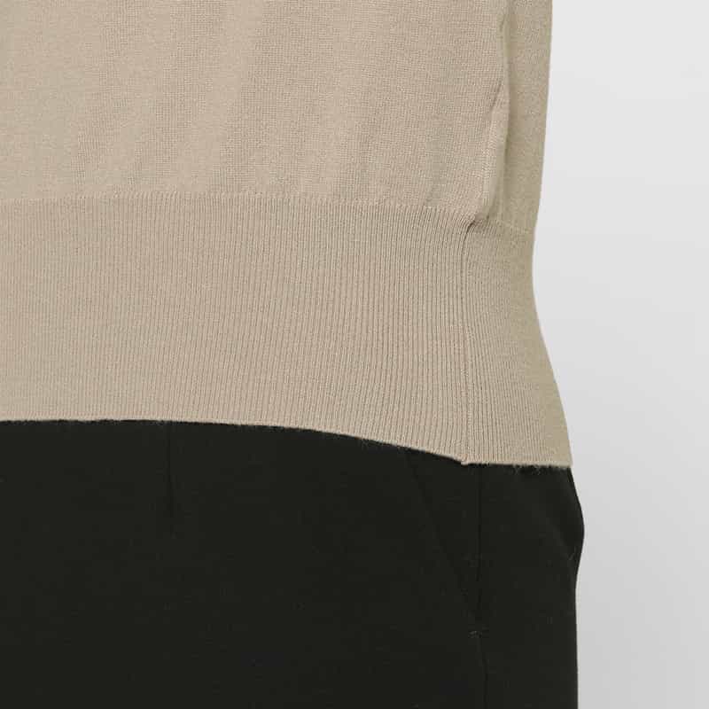 BARNEYS NEW YORK ウォッシャブル タートルネックニットプルオーバー BEIGE