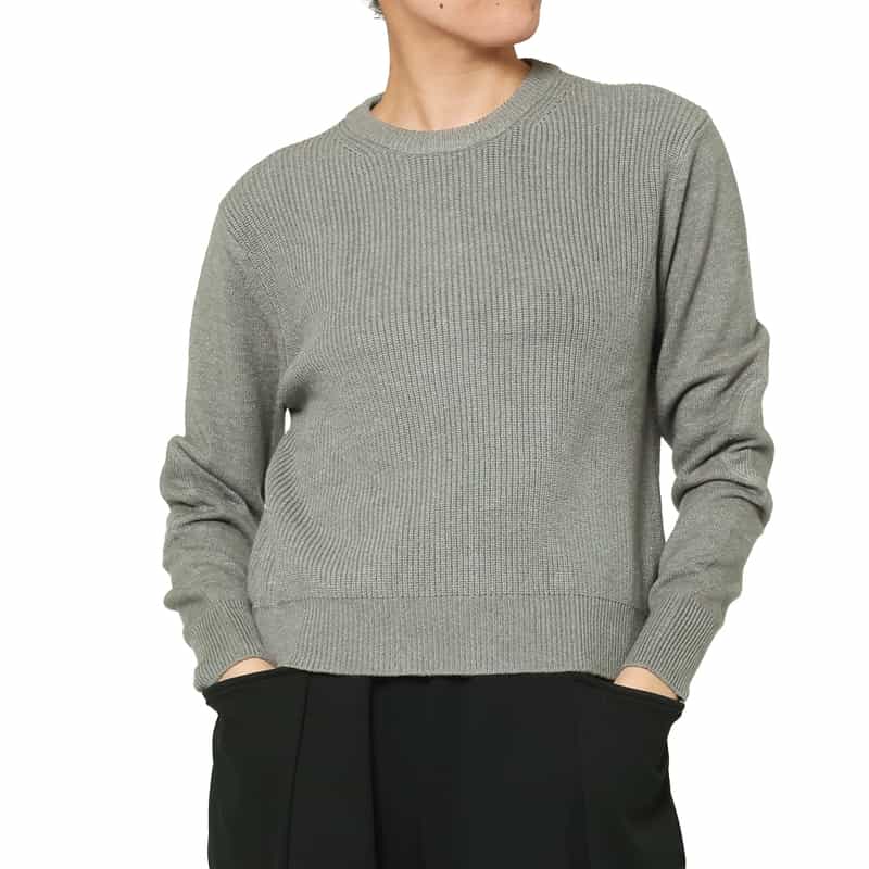 ウォッシャブル エルボーパッチデザインニットプルオーバー