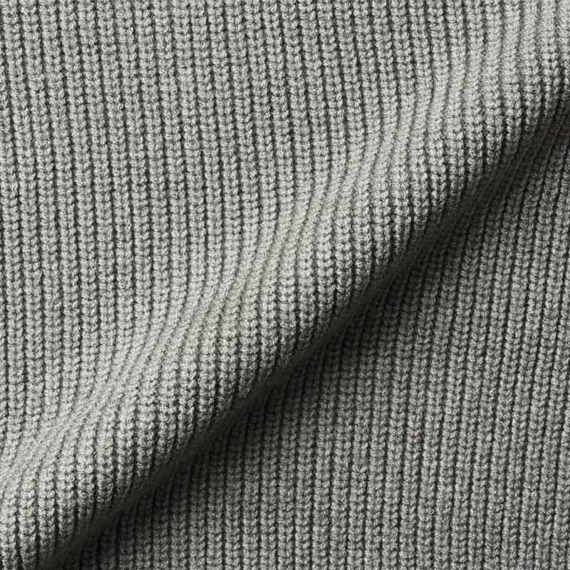 BARNEYS NEW YORK ウォッシャブル エルボーパッチデザインニットプルオーバー GRAY