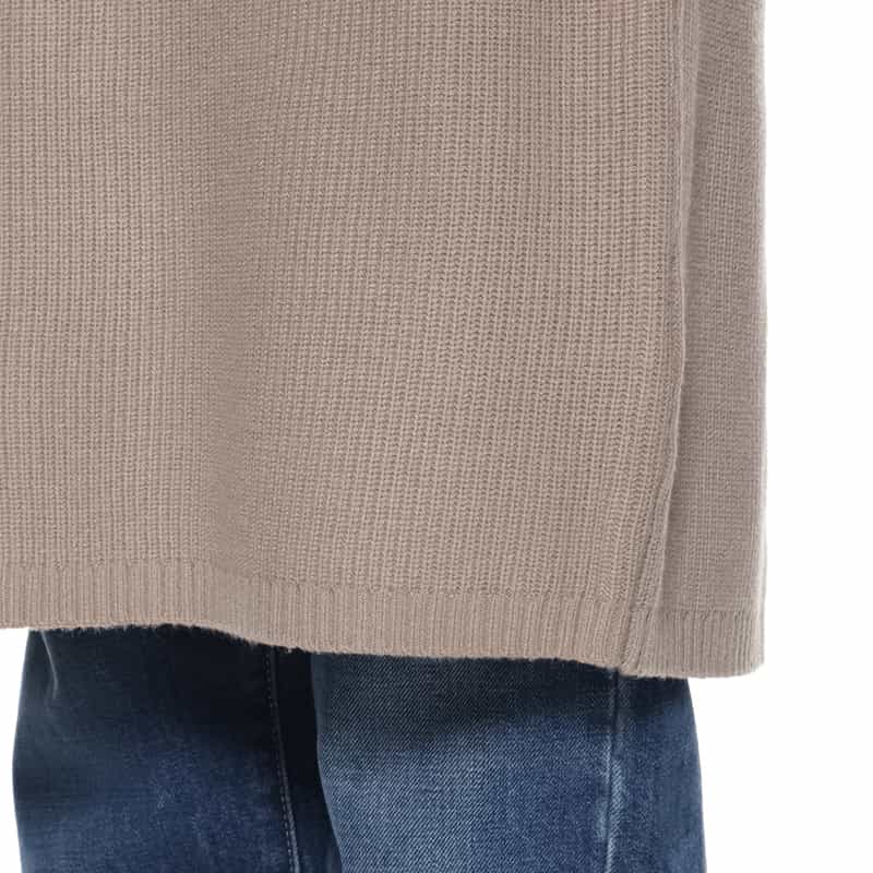 BARNEYS NEW YORK ウォッシャブル ノースリーブ チュニックニットプルオーバー BEIGE