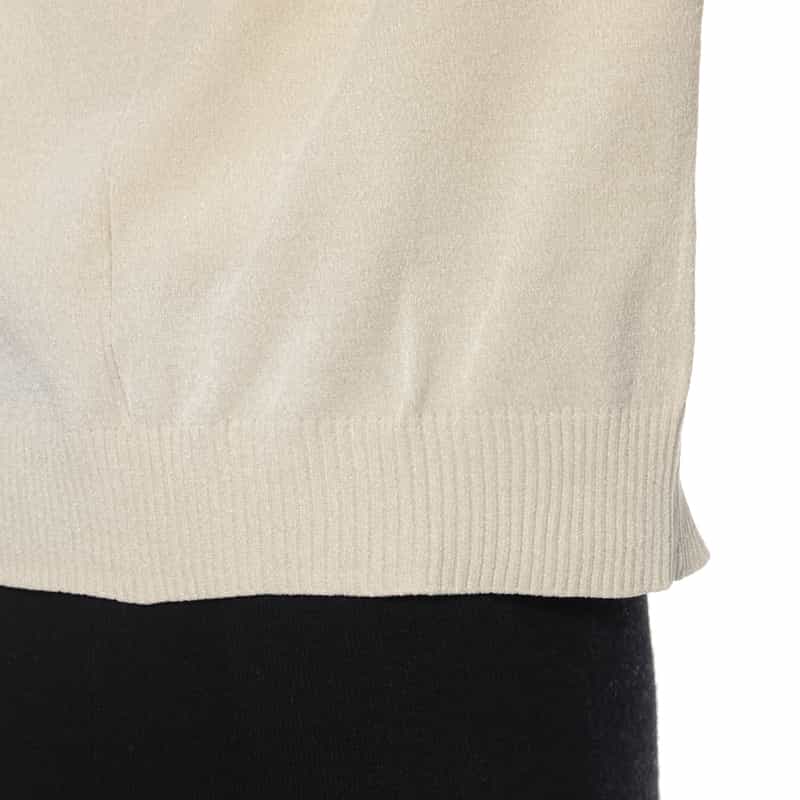 BARNEYS NEW YORK モックネック ニットプルオーバー OFF WHITE