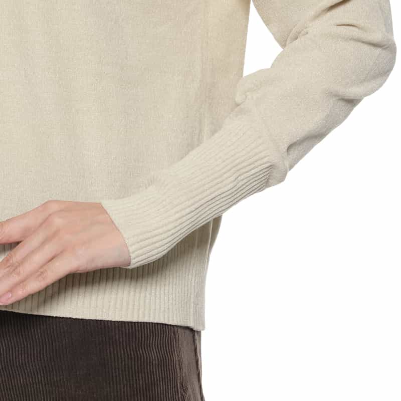 BARNEYS NEW YORK ダブルジップ ニットカーディガン OFF WHITE