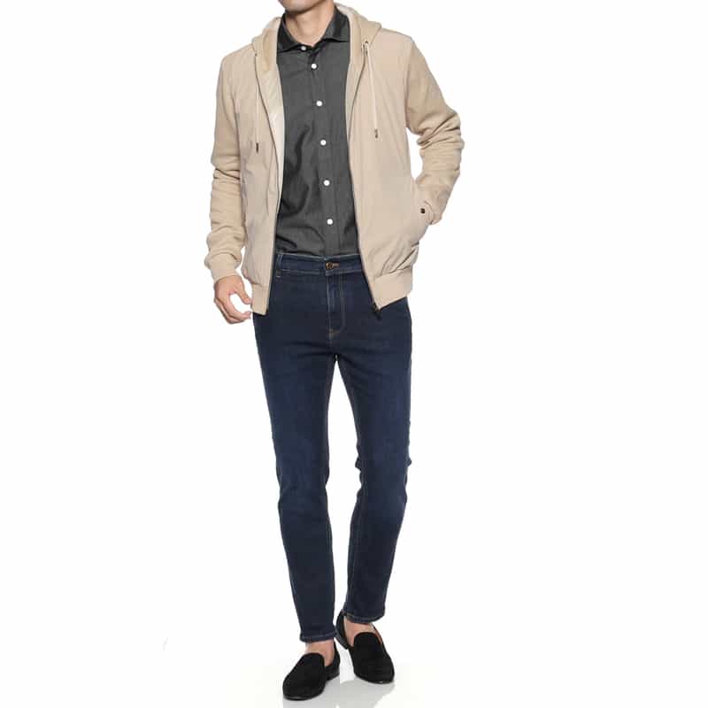 HERNO HERNO＜ヘルノ＞ 切替フルジップパーカー BEIGE