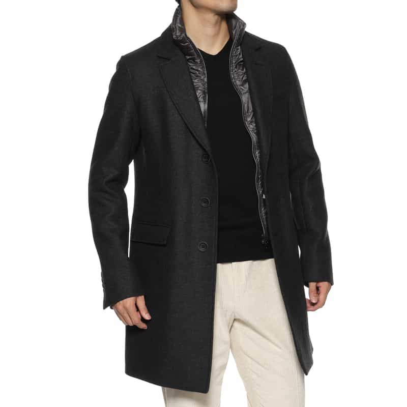 HERNO HERNO＜ヘルノ＞ チェスターフィールドコート DARK GRAY