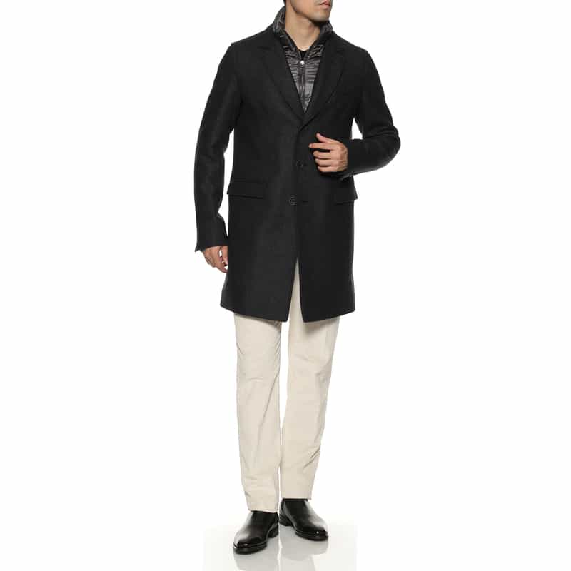 HERNO HERNO＜ヘルノ＞ チェスターフィールドコート DARK GRAY