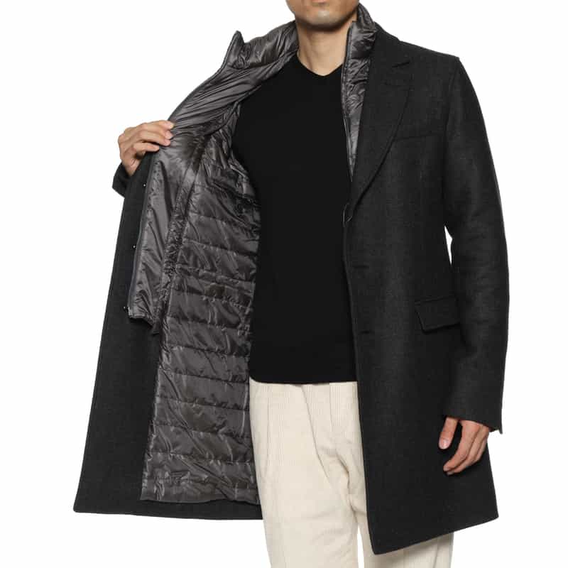 HERNO HERNO＜ヘルノ＞ チェスターフィールドコート DARK GRAY